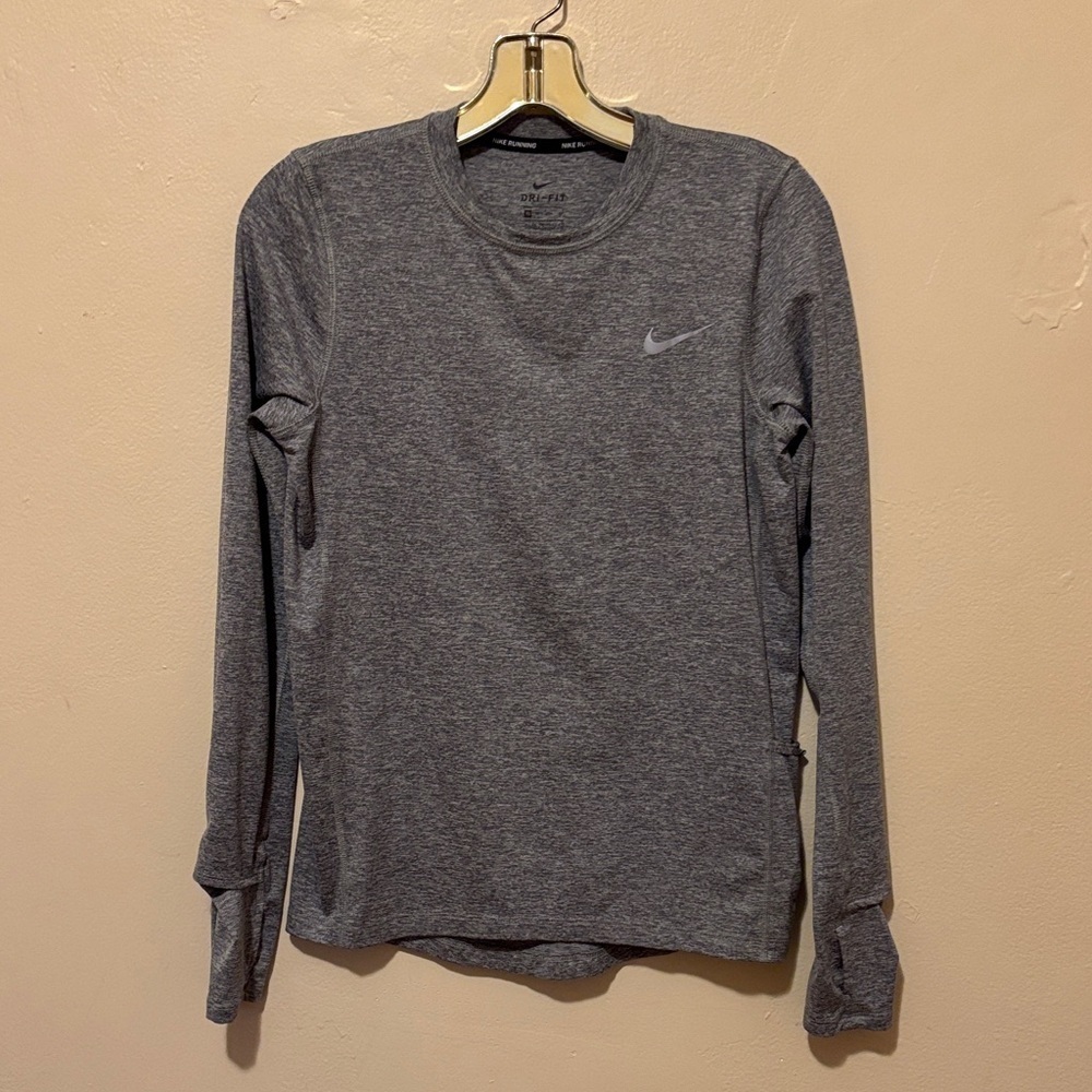 Nike Men's Heather Gray Long Sleeve Tee